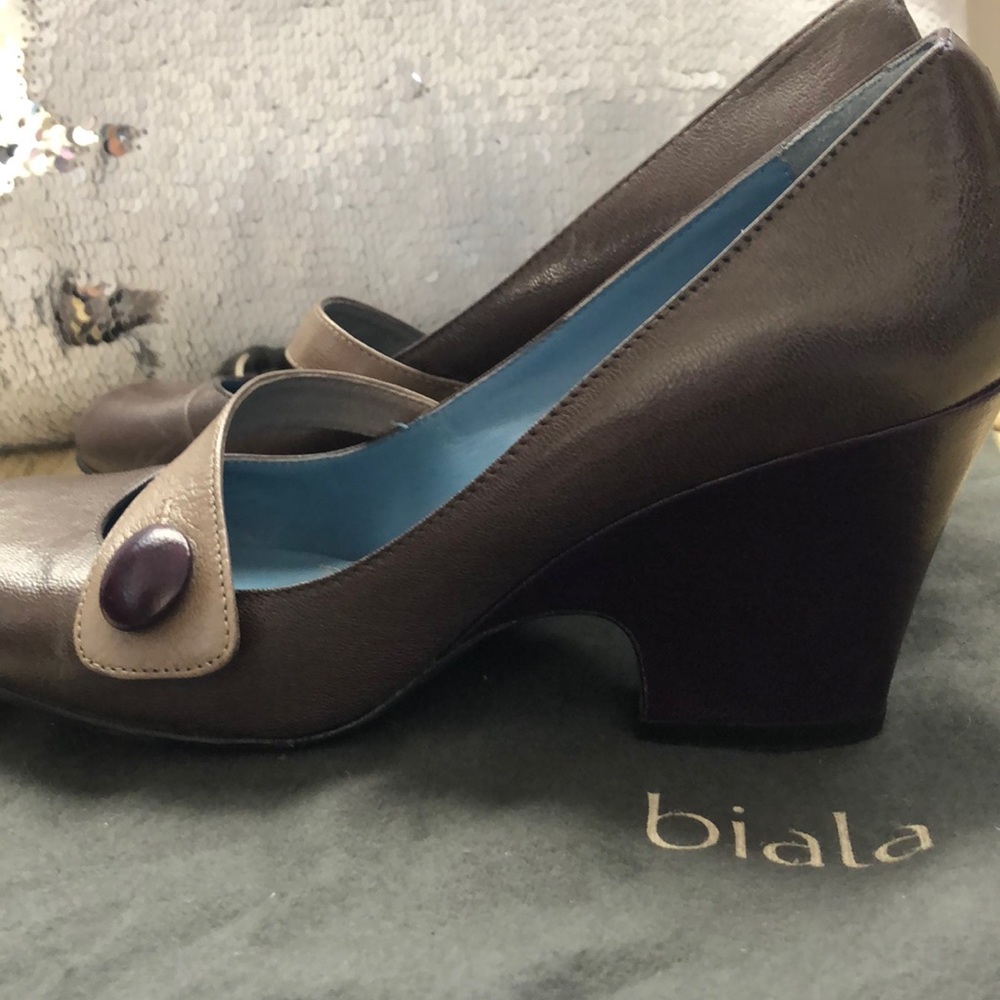 Biala purple and grey wedges - Picture 3 of 5